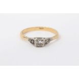 Art Deco gold 18ct diamond ring