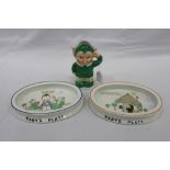 Mabel Lucie Attwell for Shelley China - Nursery ware boo boo pixie and two babies plates (3)