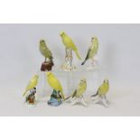 Selection of Royal Worcester, Karl Ens, Spode and other figures of yellow canaries (7)