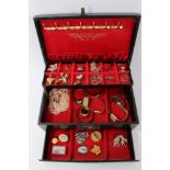 Box of costume jewellery, wristwatches and bijouterie