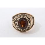 Gold (10k) Girard High School gem set ring