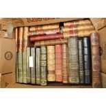 Books - twenty five volumes in decorative leather bindings, many French works, also Bancroft’s