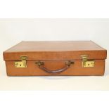 Fine quality calf briefcase by Papworth with key.