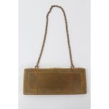 French brass combination purse, compact and coin holder