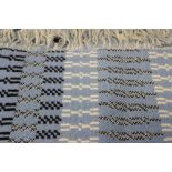 Vintage Welsh woven tapestry 100% wool blanket /throw Meirionweave label. Made in Wales.