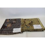 Two lengths of vintage Batik Tulis fabric from Yogakarta and Surakarta (Solo), Java. Plus another