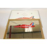 Selection of Aircraft boxed models including Corgi, Franklin Mint & otehrs plus Red Arrows mirror