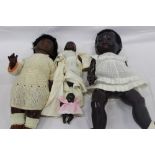 Selection of black dolls including Armand Marseille 990 A 7 M