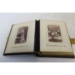 Victorian photograph album and a collection of Edwardian postcards including real photographic
