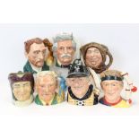 Royal Doulton Character Jugs, Friar Tuck, Vincent Van Gogh D7151, Yachtsman, H.G. Wells D7095, The