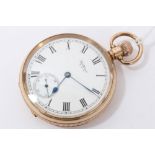Waltham gold (9ct) cased pocket watch