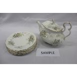 Royal Albert 'Haworth' pattern tea service, to include teapot, cake stand, cake plate, 6 cups, 6