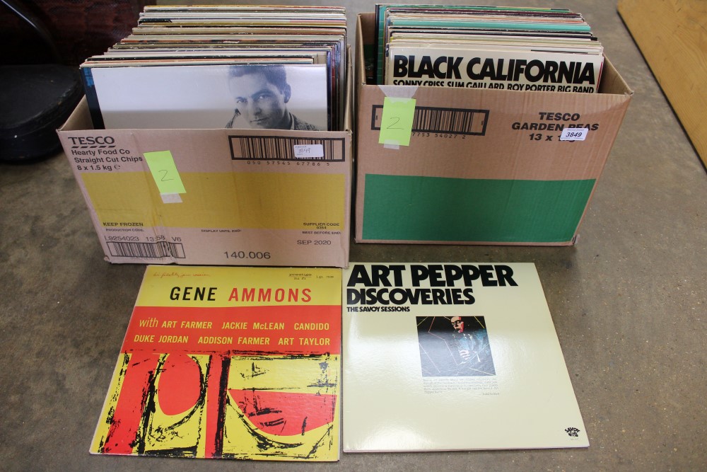 Selection of LP records (approximately 90) including Art Pepper, Gene Ammons, Joe Albany and Chet