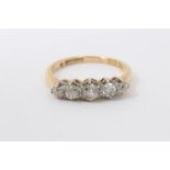 Gold 18ct diamond five stone ring