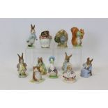Eleven Beswick Beatrix Potter figures- The old woman who lived in a shoe, Jemima PuddleduckSamuel