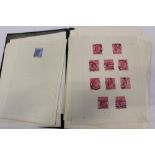 Stamps GB Selection inc loose leaf album including early Seahorses 2/6d -10/-, Edward VII to 10/-