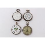 Four various pocket watches