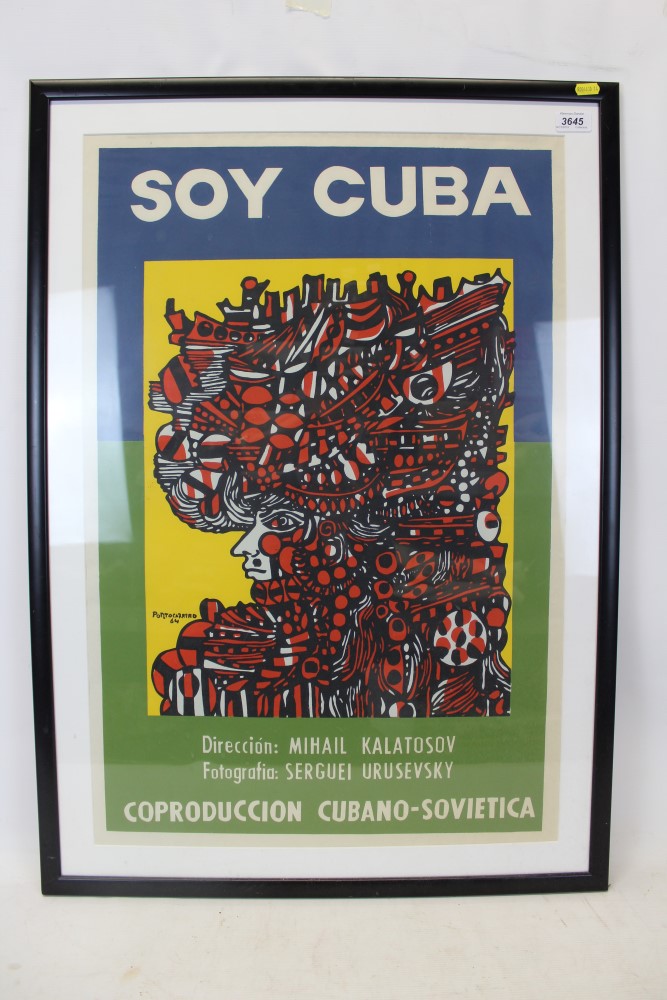 Vintage film poster - Soy Cuba, in glazed frame