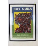 Vintage film poster - Soy Cuba, in glazed frame