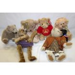 Modern Designer and Collectable Bears including Mary Ellen by Bears to Hug, Marilyn by Mally Bears,