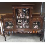 Elegant Vict Cabriole Leg Display Cabinet Dimensions: 155cm W 15cm D 141cm H