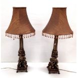 Pair of Impressive Spelter Table Lamps