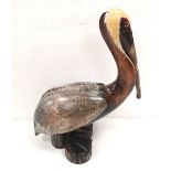 Unusual Carved Wooden Pelican