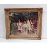 Oil on Canvas ' Children' signed