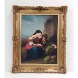 Impressive Oil on Canvas in Heavy Gilt Frame Signed Naert Dimensions: Including Frame 84cm W x