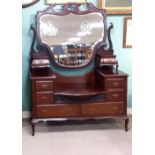 Vict Mahogany Princess Dressing Table Dimensions:134cm W 59cm D 177cm H