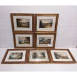 Set of 7 Gilt Framed Prints