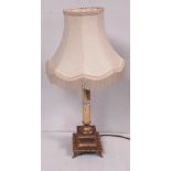 Brass Table Lamp & Shade