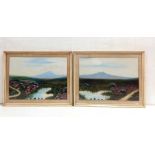 Pair of Framed Oils Signed Gresham Dimensions including frame: 65cm x 51cm