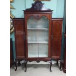 Edw Inlaid Mahogany Display Cabinet