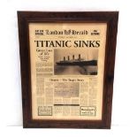 Paper Cut Out 16th April 1921 Titanic Sinks,