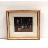 P Donaghy Still Life Oil on Canvas Dimensions including frame: 54cm x 49cm