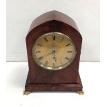 Vict Single Fuzee Mantle Clock by Adams Lombard Street London