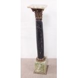 Vict Marble Ormolu Mounted Pedestal