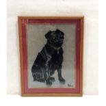 Charcoal Portrait of Dog by Don Johnson