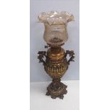 Vict Gilt Oil Lamp