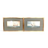 Pair of Water Colour Seascapes by CH Lewis