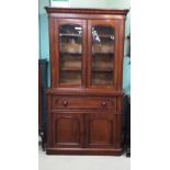 Vict Mahogany Arched Door Secretaire Bookcase Dimensions:130cm W 50cm D 220cm H