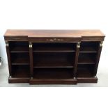 Superb Quality Mahogany Empire Breakfront Open Bookcase Dimensions: 139cm W 30cm D 79cm H