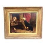 Most Attractive Heavy Gilt Oil Painting on Heavy Canvas by George Armfield