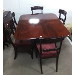 Exceptional Quality Georgian Mahogany Breakfast Table with Set of 6 Georgian Dining Room Chairs