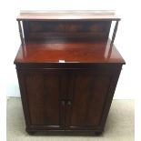 Regency Style Mahogany Miniature 2 Door Chiffonier Dimensions: 77cm W 42cm D 103cm H