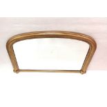 Vict Gilt Oval Mantle Mirror Dimensions: 102cm W x 65cm H