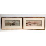 Magnificent Pair of Gilt Framed Watercolours by Garman Morris Dimensions including Frame: 102cm x