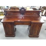 Early Vict Mahogany Twin Pedestal Sideboard Dimensions: 184 cm W 64m D 145cm H