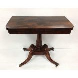 Good Quality Regency Rosewood Foldover Games Table Dimensions: 87cm W 43cm D 75cm H